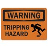 Signmission OSHA Warning Decal, Tripping, 5in X 3.5in Decal, 10PK, 5" W, 3.5" H, Landscape, PK10 OS-WS-D-35-L-19725-10PK